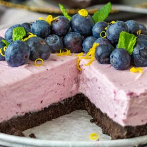 No baked blueberry cheesecake