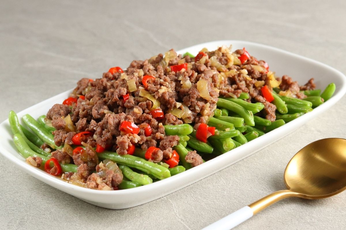 Tumis Buncis Daging Cincang Ala Suzanne Yang Lezat